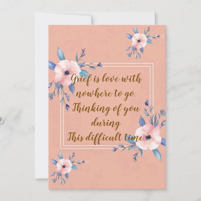 "Grief is Love Unanchored", get well cards. Announcement (Front)