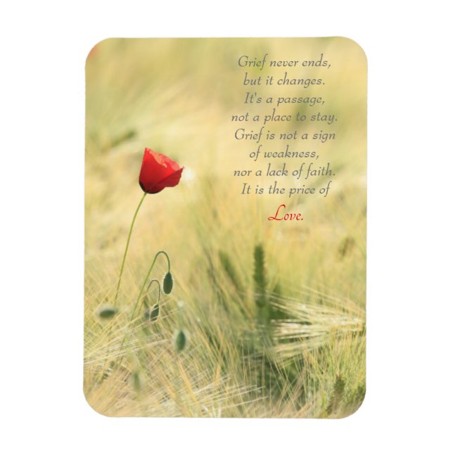 Grief is the Price of Love Quote Magnet (Vertical)
