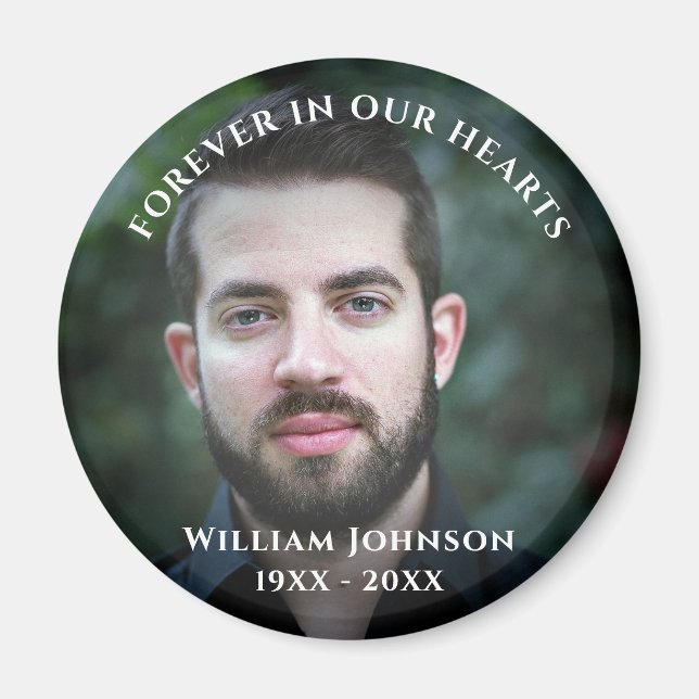 Grief Remembrance Celebration Of Life Custom Photo Magnet (Front)
