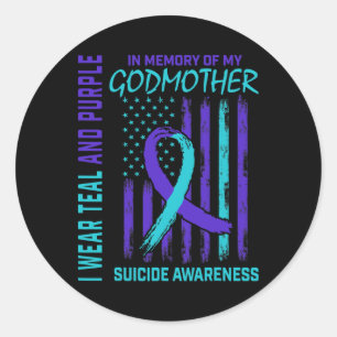 Grieving Gifts Loss Of Godmother Suicide Awareness Classic Round Sticker