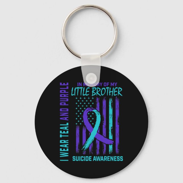 Grieving Gifts Loss Of Little Brother Suicide Awar Key Ring (Front)