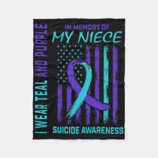 Grieving Gifts Loss Of Niece Suicide Awareness Ame Fleece Blanket