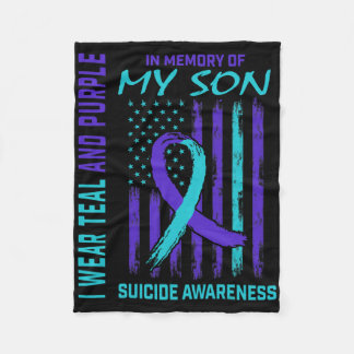 Grieving Gifts Loss Of Son Suicide Awareness Ameri Fleece Blanket