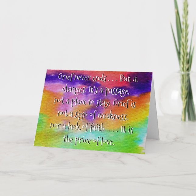 Grieving Loss of a Loved One Note Card (Front)