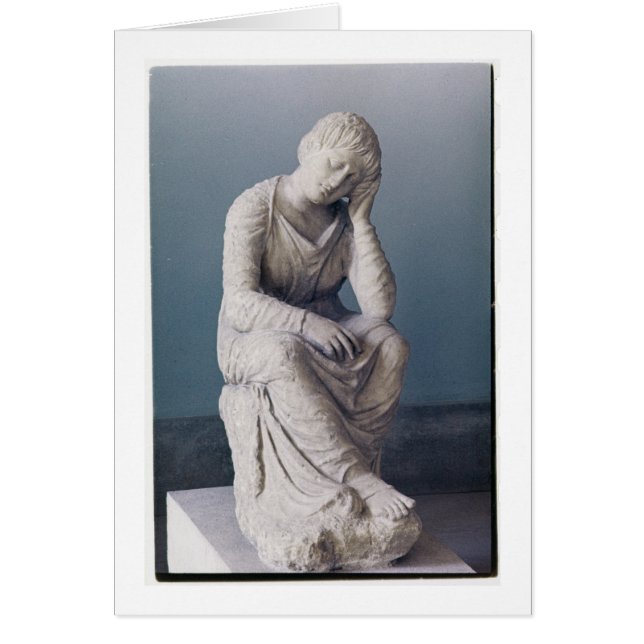 Grieving maiden, Attic, Greece, c.330 BC (stone) (Front)