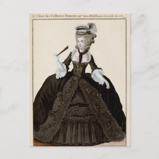 Grieving Widow 18th Century Post Card (Front)