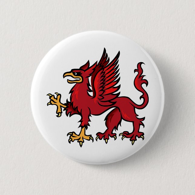 Griffin 6 Cm Round Badge (Front)