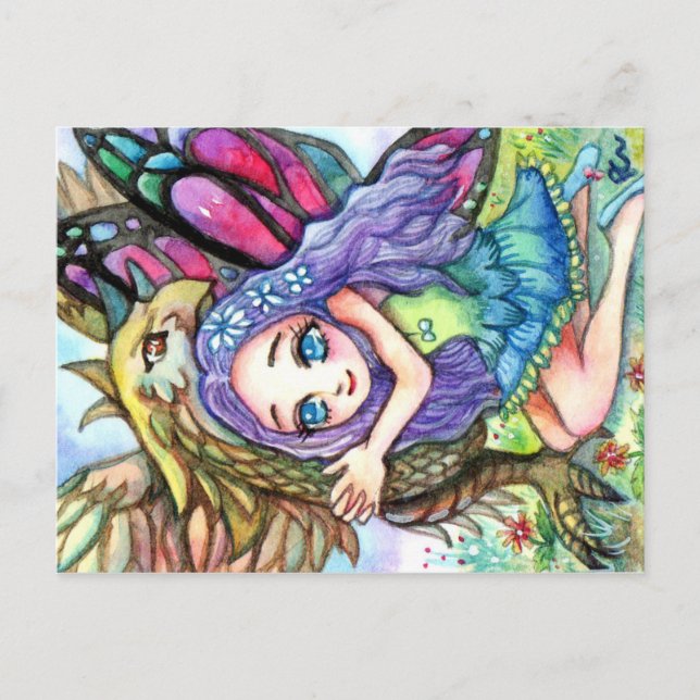 Griffin and Fairy Postcard (Front)