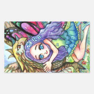 Griffin and Fairy Rectangular Sticker