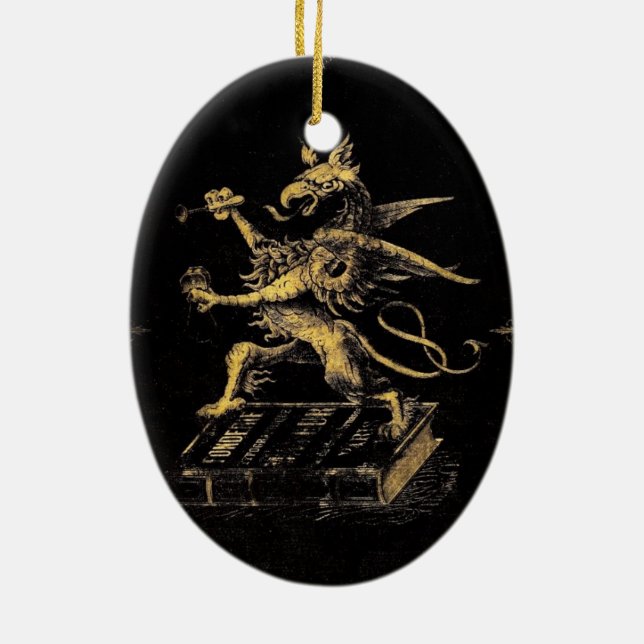 Griffin Ceramic Ornament (Back)