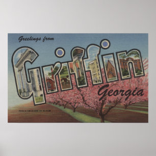 Griffin, Georgia - Large Letter Scenes Poster
