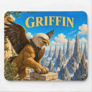 Griffin, Gothic Fantasy Monster Mouse Pad
