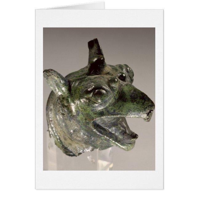 Griffin head, fragment of a cauldron attachment, f (Front)