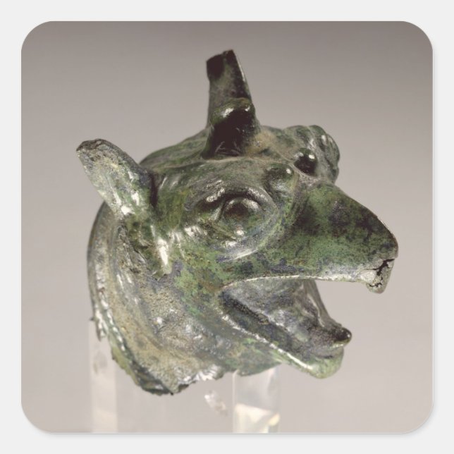 Griffin head, fragment of a cauldron attachment, f square sticker (Front)