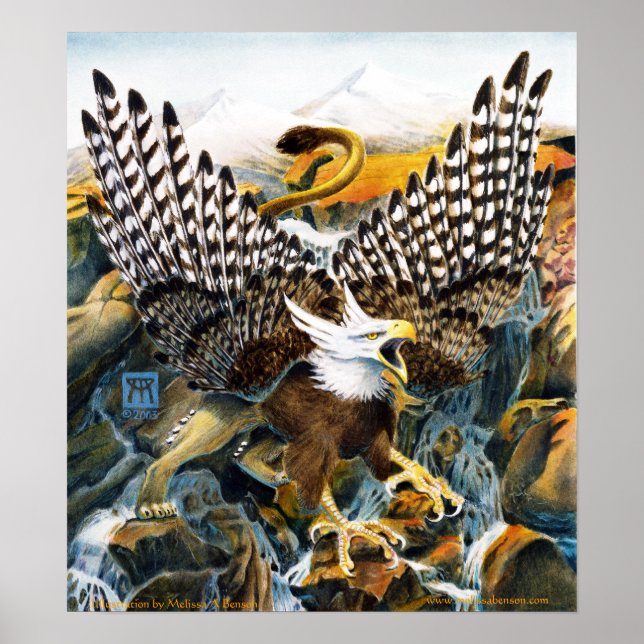 Griffin in Waterall Poster (Front)