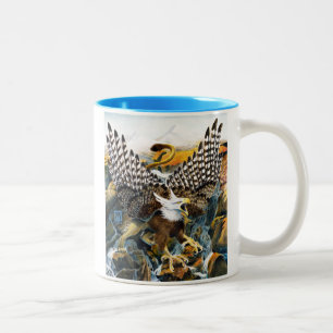 Griffin in Waterfall Two-Tone Coffee Mug