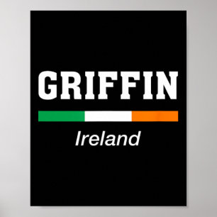 Griffin Irish Family Name St Patricks Day Ireland Poster