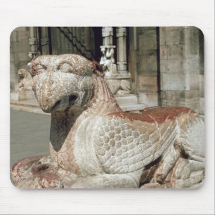 Griffin lying on a plinth, mid 13th century mouse pad