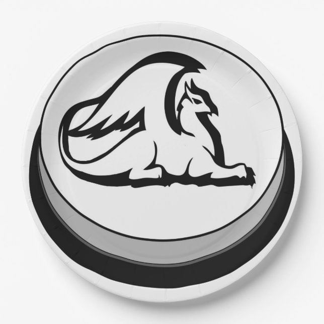 Griffin of Terra Damnata Classic Round Sticker Paper Plate (Front)