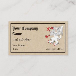 Griffin Rampant Argent Business Card