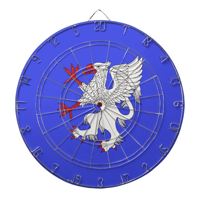 Griffin Rampant Argent Dartboard (Front)