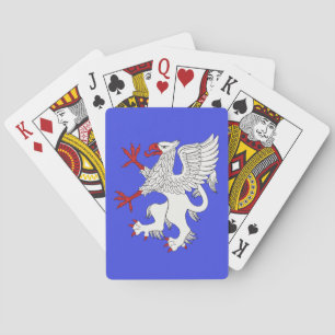 Griffin Rampant Argent Playing Cards