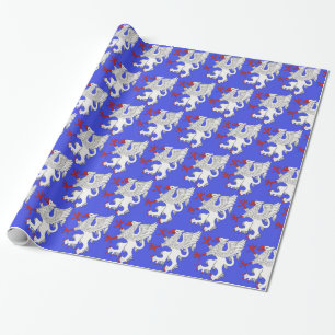Griffin Rampant Argent Wrapping Paper