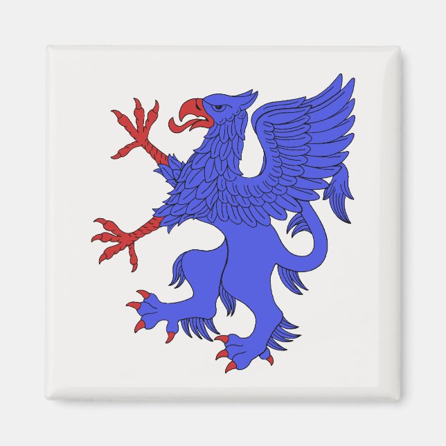 Griffin Rampant Azure Magnet (Front)