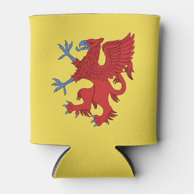Griffin Rampant Gules Can Cooler (Front)