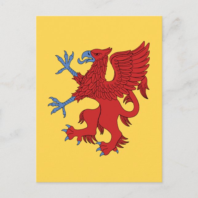 Griffin Rampant Gules Postcard (Front)
