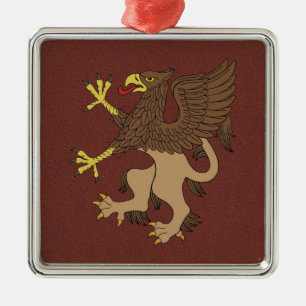 Griffin Rampant Metal Ornament