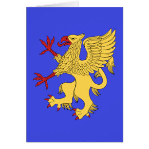Griffin Rampant Or Greeting Card