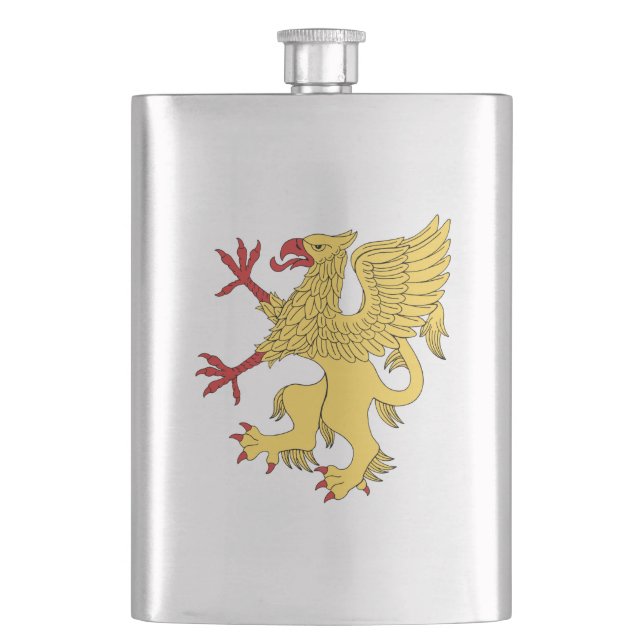 Griffin Rampant Or Hip Flask (Front)