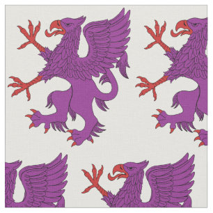 Griffin Rampant Purpure Fabric