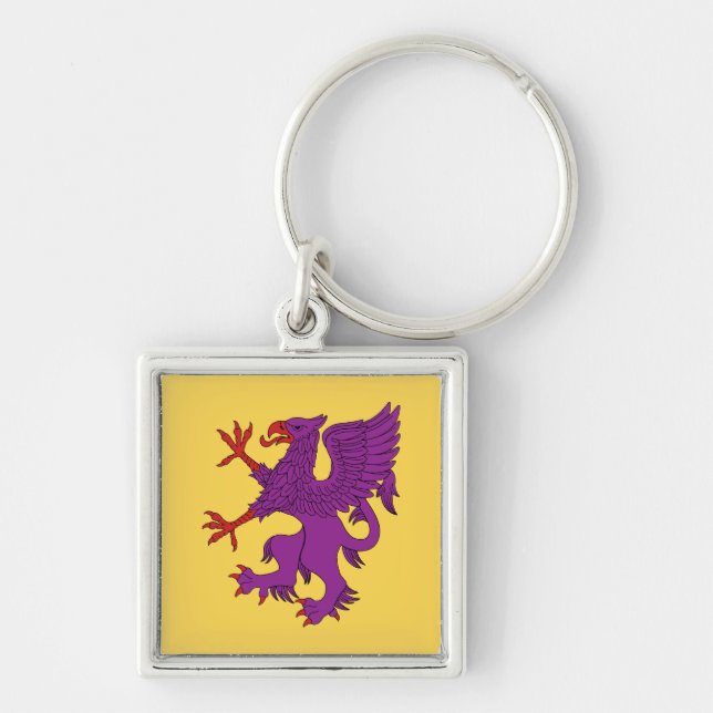 Griffin Rampant Purpure Key Ring (Front)