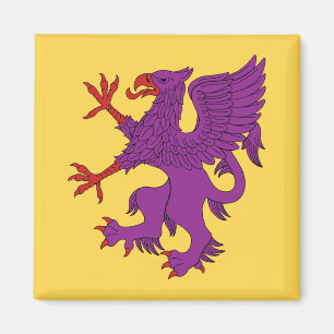 Griffin Rampant Purpure Magnet