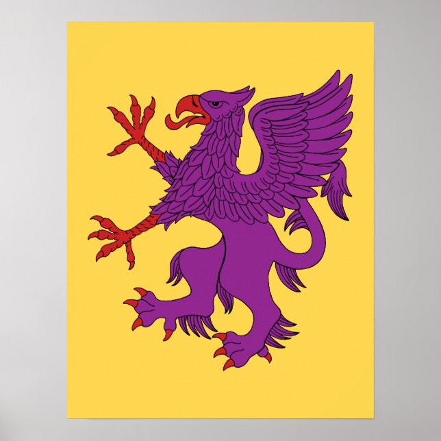Griffin Rampant Purpure Poster (Front)