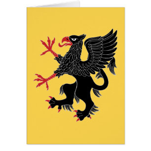 Griffin Rampant Sable Greeting Card