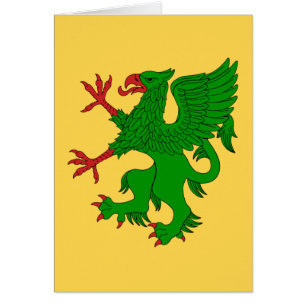 Griffin Rampant Vert Greeting Card