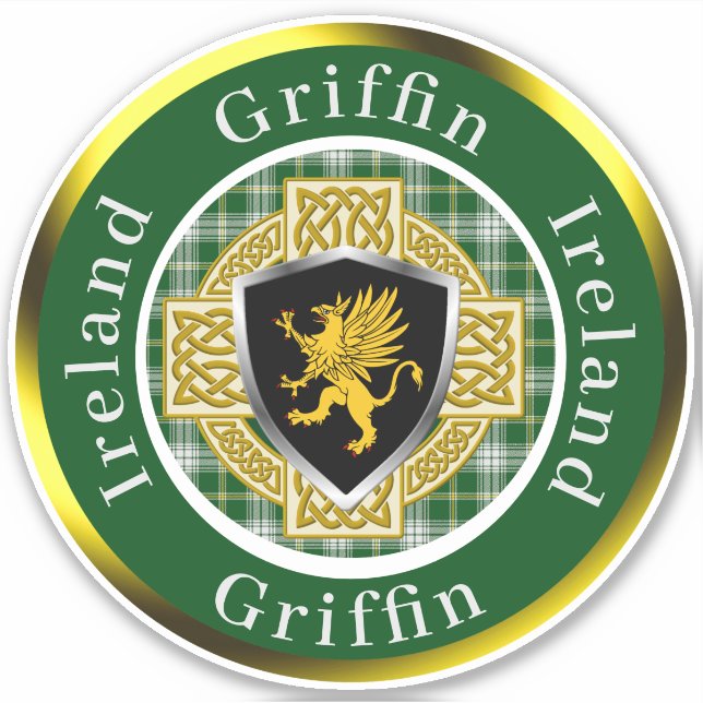 Griffin Shield & Celtic Cross Personalised (Front)