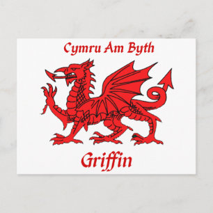 Griffin Welsh Dragon Postcard