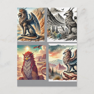 Griffins, Dragons, & Desolate landscapes Postcard