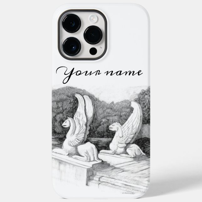 Griffins sculpture monochrome Case-Mate iPhone case (Back)