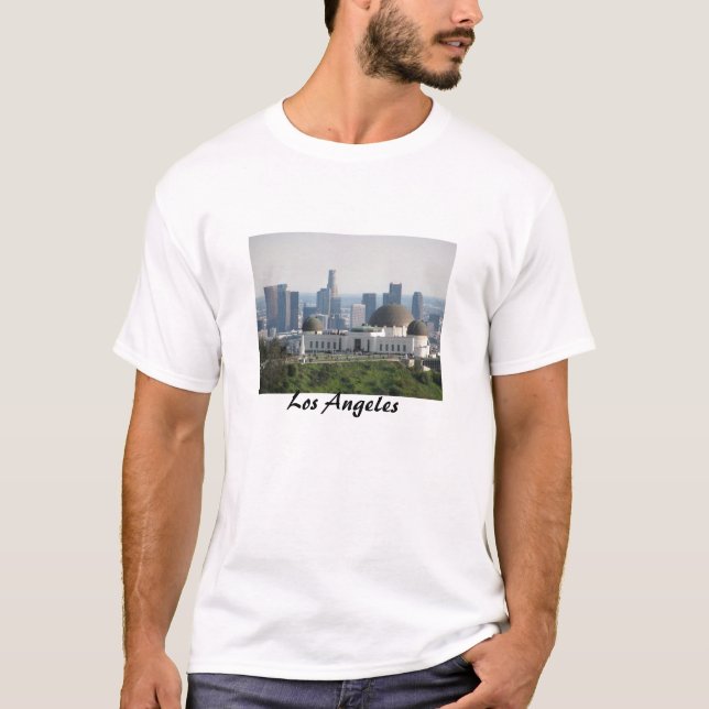 Griffith Observatory and Downtown Los Angeles T-Shirt (Front)