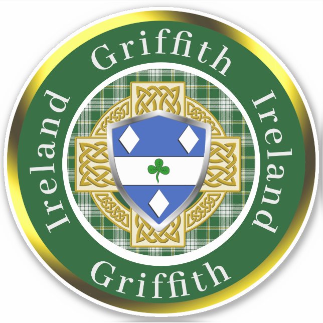 Griffith Shield & Celtic Cross Personalised (Front)