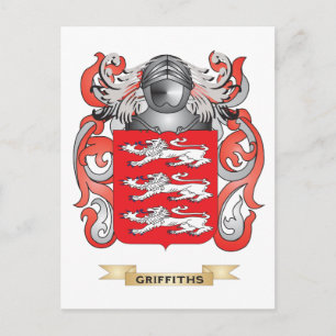 Griffiths Coat of Arms (Family Crest) Postcard