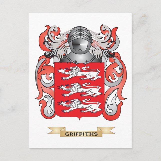 Griffiths Coat of Arms (Family Crest) Postcard (Front)