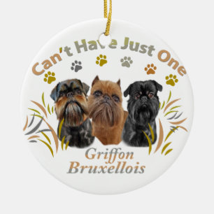 Griffon Brussels Can't Have Just One Ceramic Tree Decoration