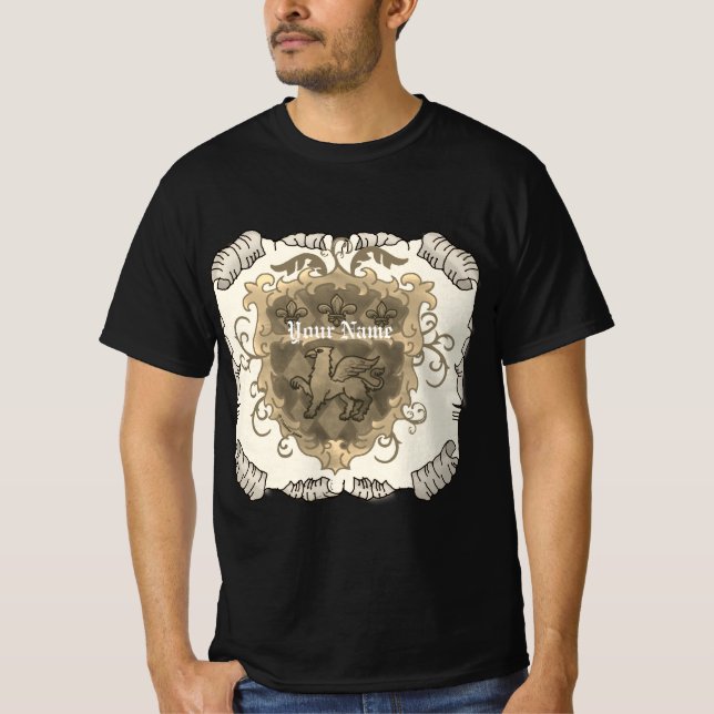 Griffon Family Crest Surname T-Shirt (Front)