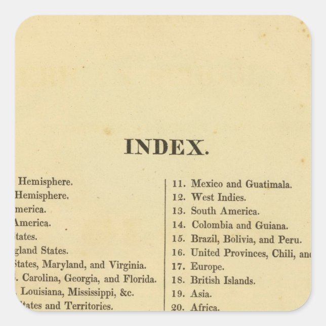 Grigg's American school atlas Square Sticker (Front)